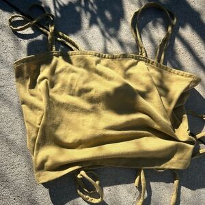 Double Zero Mustard Strappy Top